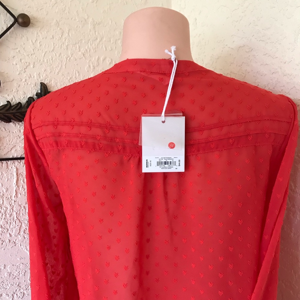 Lauren Conrad Pintuck Long sleeve Shirt - Picture 7 of 8